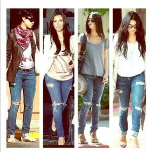 Current/Elliott Skinny Jeans in Loved Destroyed 32